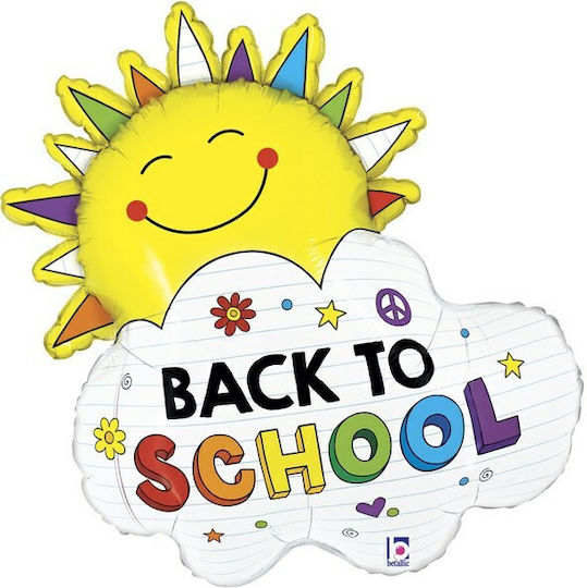 Balloon Foil Jumbo Yellow Back to School 79cm