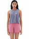 231.EW37.72 Women's Athletic Crop Top Sleeveless Purple