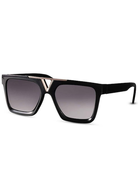 Solo-Solis Sonnenbrillen mit Schwarz Rahmen und Gray Verlaufsfarbe Linse NDL5558