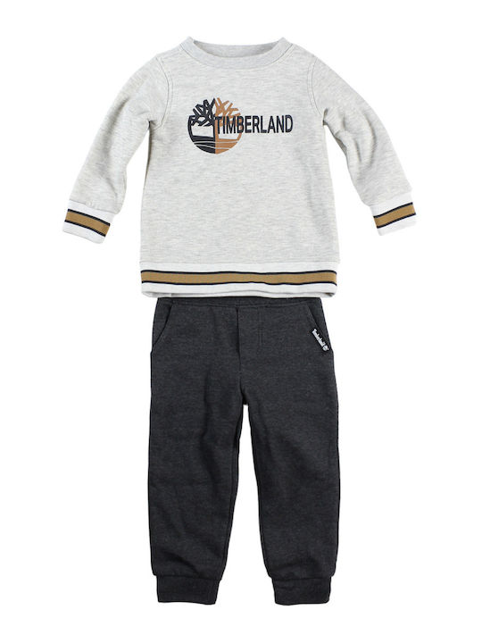 Timberland Kids Sweatpants Set Gray 2pcs