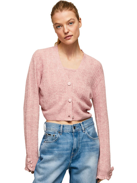 Pepe Jeans Tiana Κοντή Γυναικεία Πλεκτή Ζακέτα ...