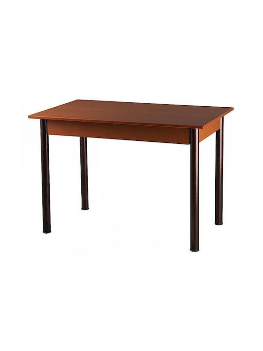 Table Kitchen Wooden with Metal Frame Cherry 100x60x74.5cm