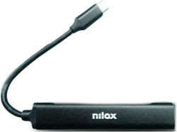 Nilox USB 3.0 Hub 4 Porturi cu conexiune USB-C