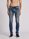 Simon Men's Jeans Pants with Slim Fit Blue