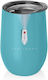 Chic Mic Bioloco Unplugged Glass Thermos Stainless Steel 420ml Turquoise with Mouthpiece