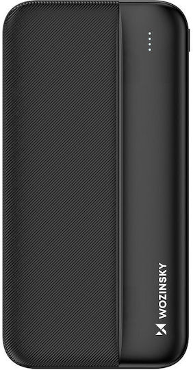 Wozinsky WPBWE1 Power Bank 10000mAh 10W с 2 USB-A порта и USB-C порт Черен