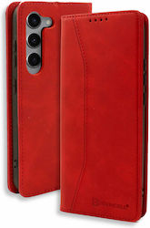 Bodycell Buchen Sie Synthetisches Leder Rot (Galaxy S23) 04-01100