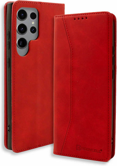 Bodycell Book Synthetic Leather Red (Galaxy S23 Ultra)