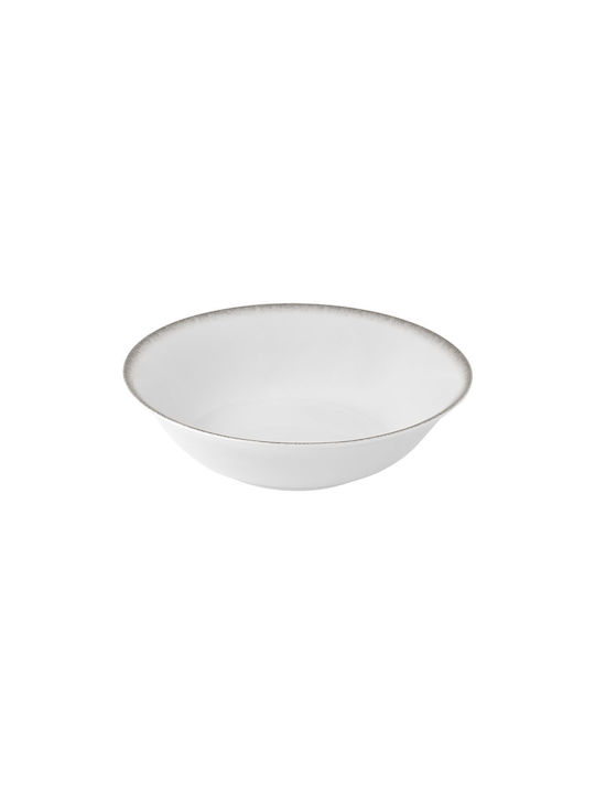 Estia Pearl Porcelain Salad Bowl White 23x23cm
