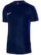 Nike Ανδρικό T-shirt Navy Μπλε Μονόχρωμο