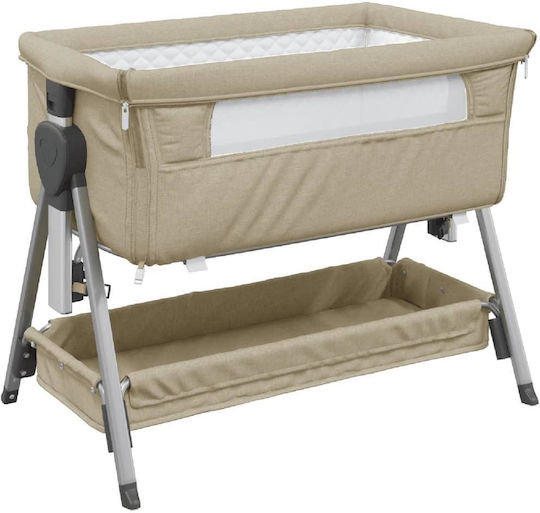 vidaXL Люлка с Матрак Beige Grey
