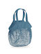 Westford Mill Mini Mesh Βαμβακερή Τσάντα για Ψώνια Δίχτυ Airforce Blue