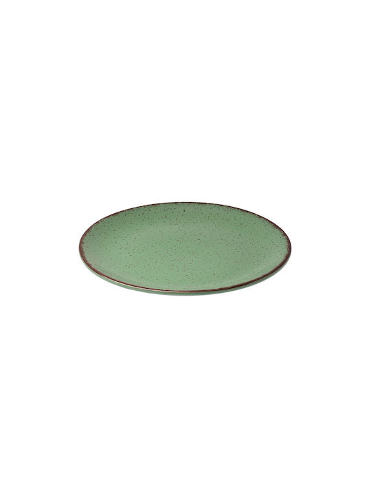 Estia Terra Plate Desert made of Porcelain Green with Diameter 21cm