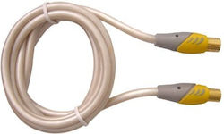 DM Pro Καλώδιο Κεραίας Coax male - Coax female Λευκό 5m (DM7001-07-5)