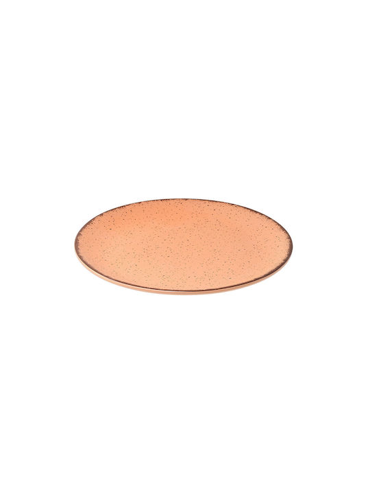 Estia Terra Plate Desert made of Porcelain Salmon with Diameter 27cm
