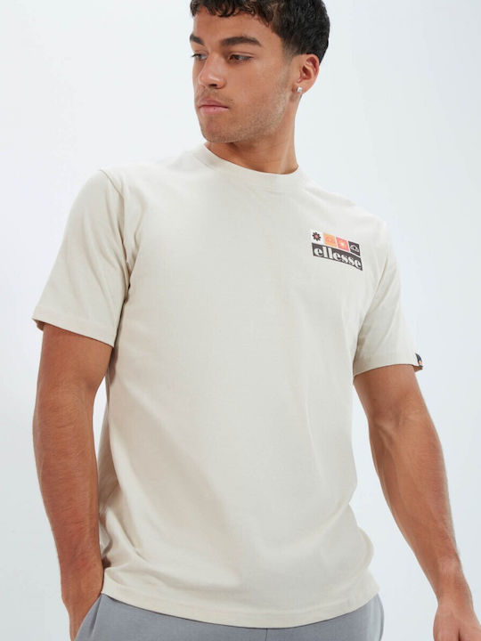 Ellesse Ανδρικό T-shirt Μπεζ με Λογότυπο