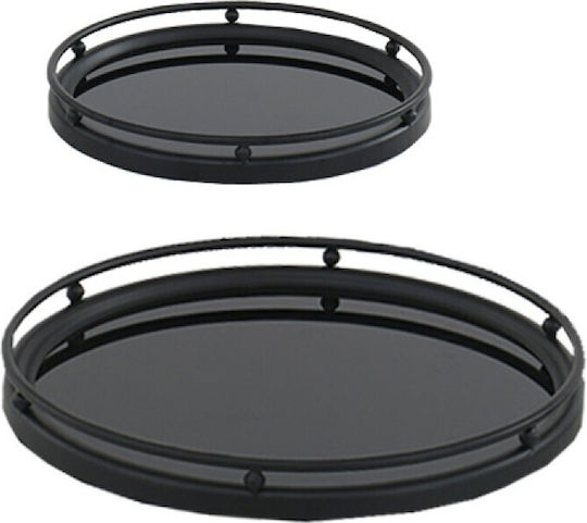 Art et Lumiere Tavă Decorativă Metal Rotundă 2buc