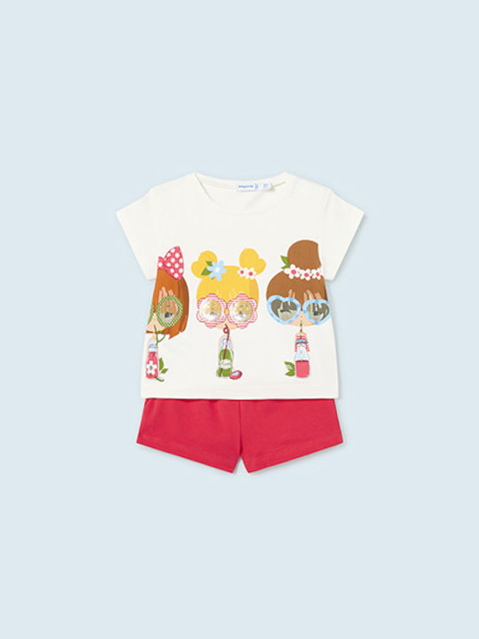 Mayoral Kids Set with Shorts Summer 2pcs Fuchsia