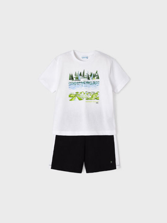 Mayoral Kinder Set mit Shorts Sommer 2Stück Schwarz