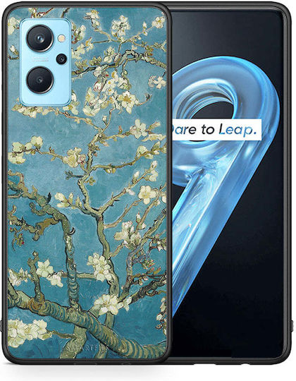 Smartfits White Blossoms Umschlag Rückseite Kunststoff Hellblau (Oppo A96)