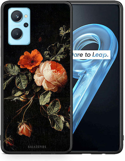 Smartfits Vintage Roses Back Cover Πλαστικό Μαύρο (Oppo A96)