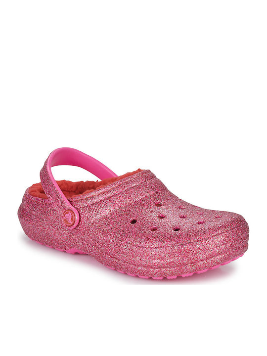 Ανατομικές Παντόφλες Ροζ Classic Lined Glitter
