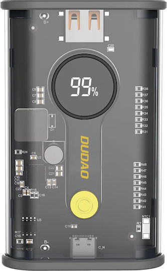 Dudao K16 Baterie Externă 10000mAh 22.5W Cu Port De Ieșire USB-A Și Port De Ieșire USB-C Neagră