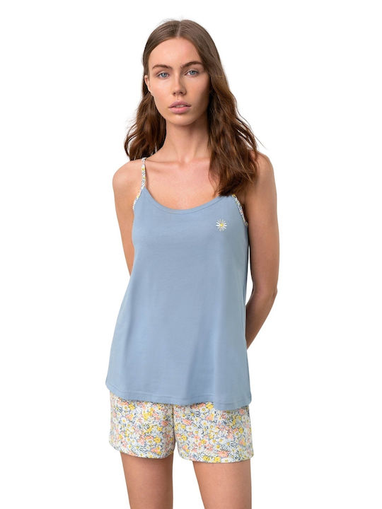 Vamp Summer Women's Pyjama Set Cotton blue