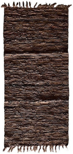 Sidirela Rug Fireplace Rectangular Leather Brown