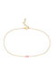 Excite-Fashion Vergoldete Fußarmband aus Stahl Rosa