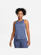 Nike One Damen Sportlich Bluse Ärmellos Diffused Blue