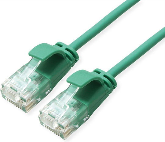 Roline U/UTP Cat.6a (Gigabit) Network Cable Ethernet 0.5m Green