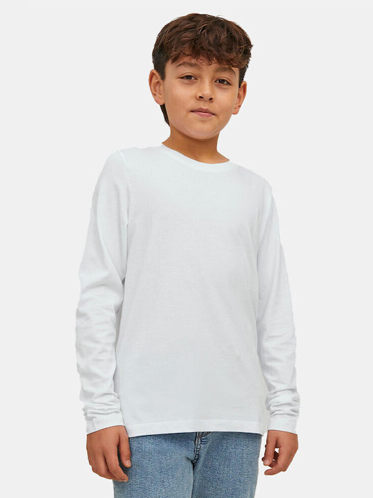 Jack & Jones Kinderhemd Langarm Weiß