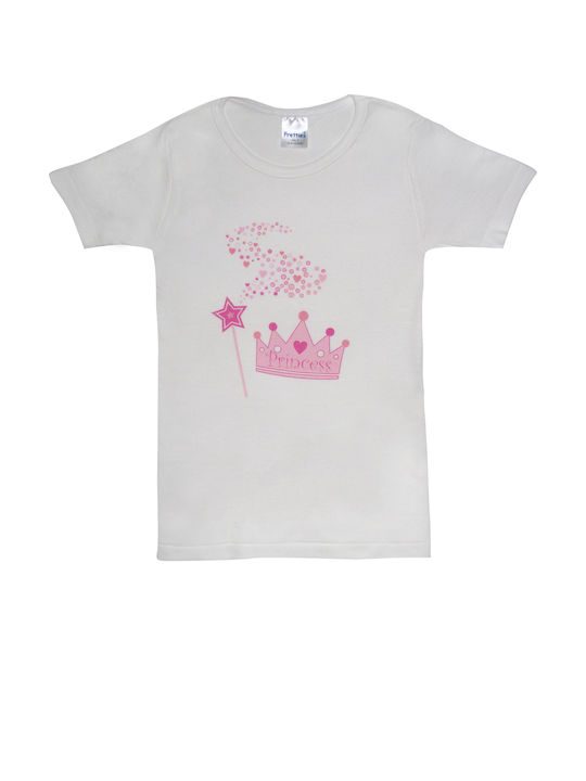 Pretty Baby Kids' Undershirt Short-sleeved Princess White