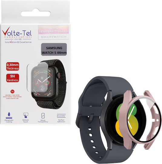 Volte-Tel Full Face Tempered Glass for the Galaxy Watch 5 44mm 1pcs 8325779 Rose Gold