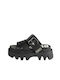 Buffalo Damen Flache Sandalen in Schwarz Farbe