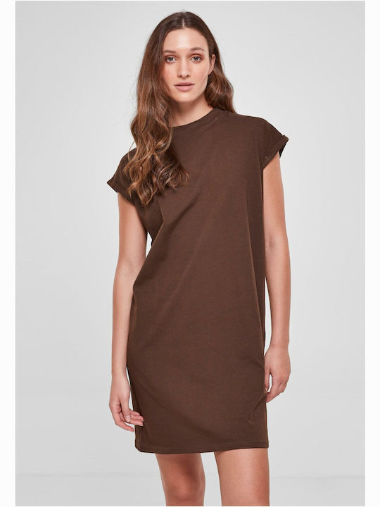 Urban Classics Summer Mini T-Shirt Dress Brown