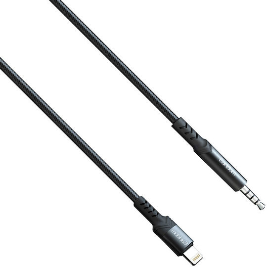 Earldom Braided la Cablu Lightning Negru 1m (ET-AUX39)