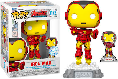 Funko Pop! Marvel: Marvel dincolo de Pământul cel mai puternic - Iron Man cu broșă Cap de bobble Ediție Specială