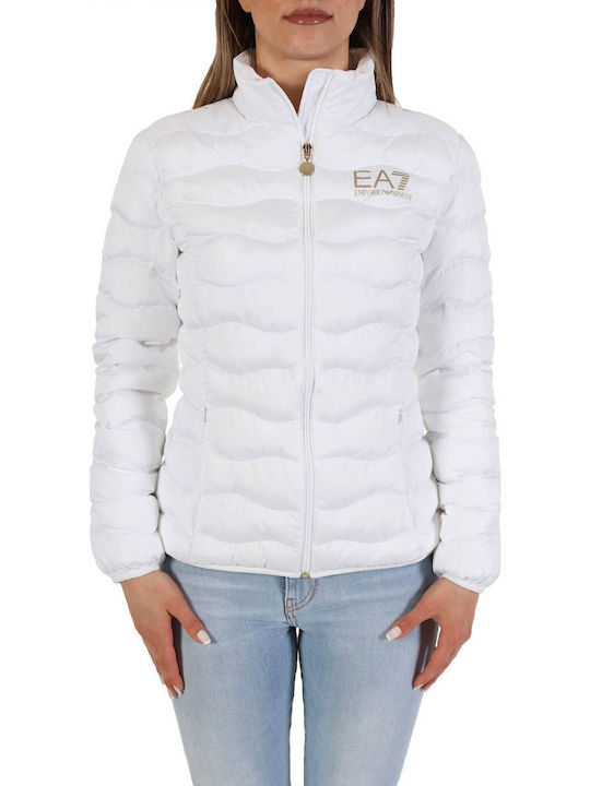 Emporio Armani Scurtă Jachetă de femei Puffer Alb