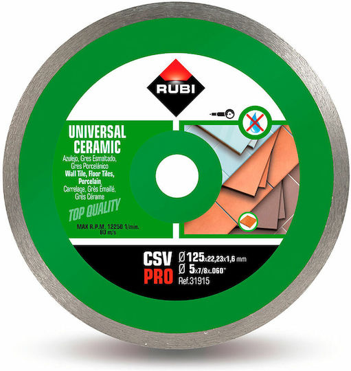 Rubi Cutting Disc Construction Materials Hole Diameter 125mm 1pcs