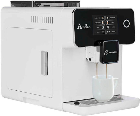 Acopino Cremona Automatic Espresso Machine 1500W Pressure 19bar with Grinder White