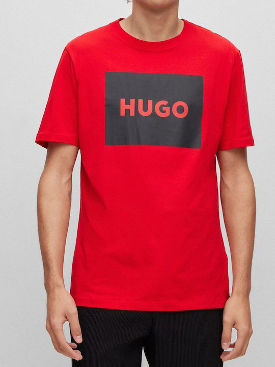 Hugo Boss T-shirt Bărbătesc cu Mânecă Scurtă Roșu