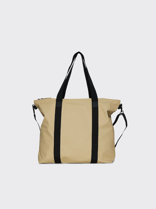 Rains Damen Tasche Shopper Schulter Beige