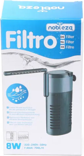 Nobleza Filtro Εσωτερικό Φίλτρο για Ενυδρεία Χωρητικότητας έως 900lt με Ισχύ 8W 20.5x21.5x5.4cm