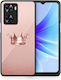 Smartfits Minimal Crown Backcover aus Gehärtetem Glas Rosa (OnePlus Nord N20 SE)