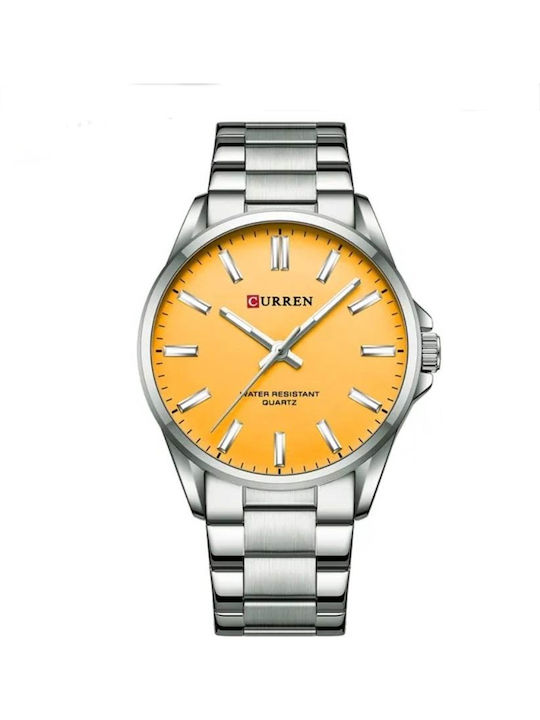 Curren Ανδρικό Ρολόι 42mm Μπαταρίας με Μεταλλικ...