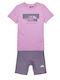 Kinder-Set mit Leggings Sommer 2Stück Flieder