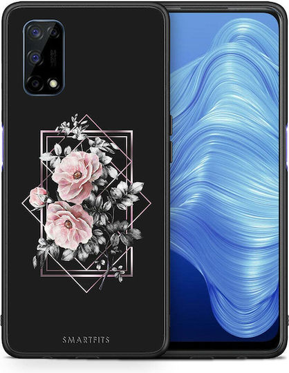 Smartfits Flower Frame Back Cover Πλαστικό Μαύρο (Realme 7 5G)