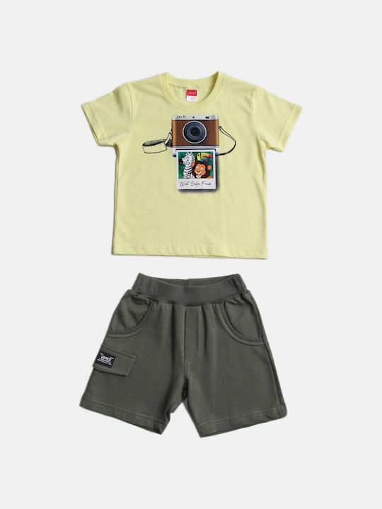 Joyce Kids Set with Shorts Summer 2pcs Yellow